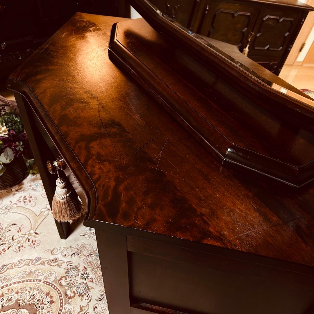 9月14日迄の出品　北海道民芸家具 ドレッサー 鏡台 アンティーク チェスト