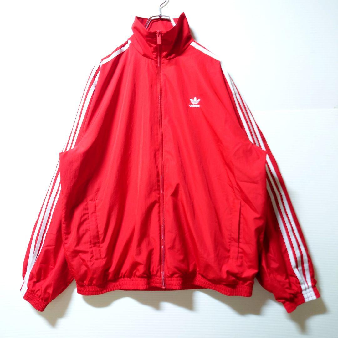 赤XL★adileniumオーバーサイズトラックジャケット★ナイロンジャケット