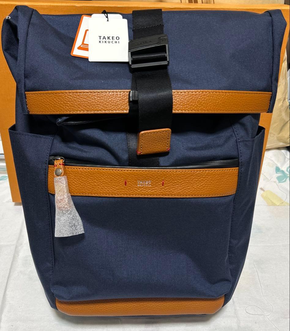 新品TAKEO KIKUCHIタケオキクチ　リュック紺バックパックビジネスバッグ