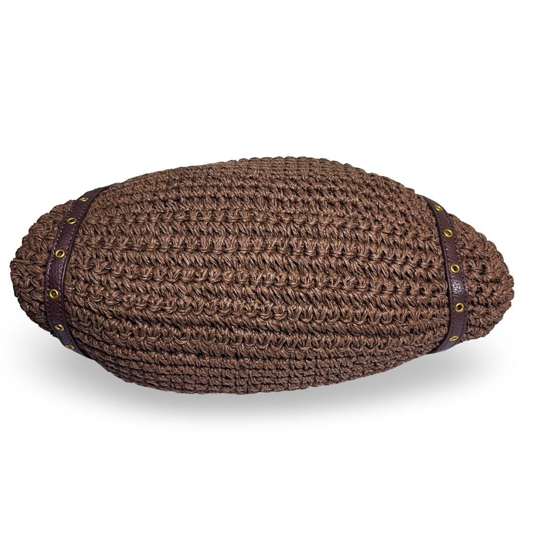 美品✨ローレンラルフローレン かごバッグ ロゴチャーム ゴールド金具