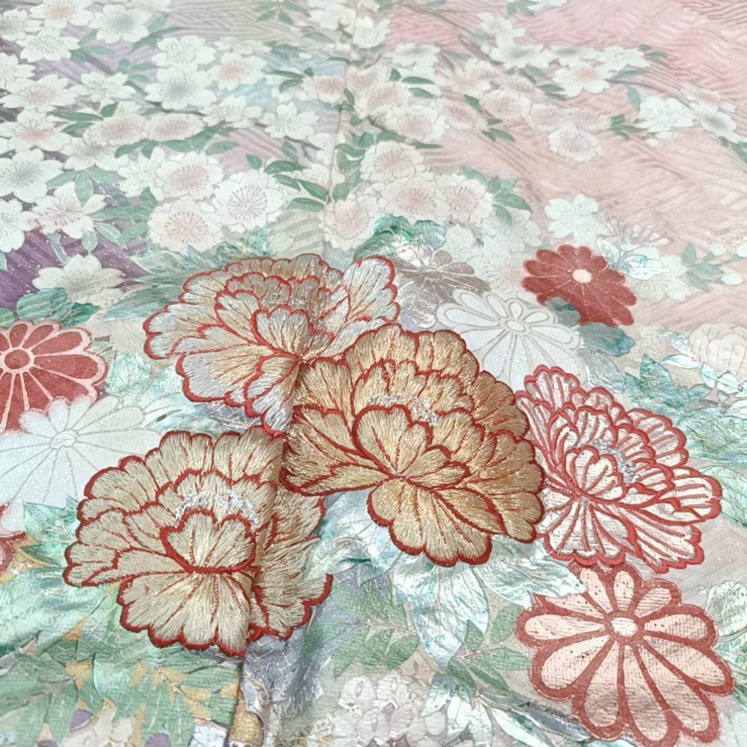 LULU91 着物 振袖 ピンクオレンジ グラデーション 花 やまと謹製