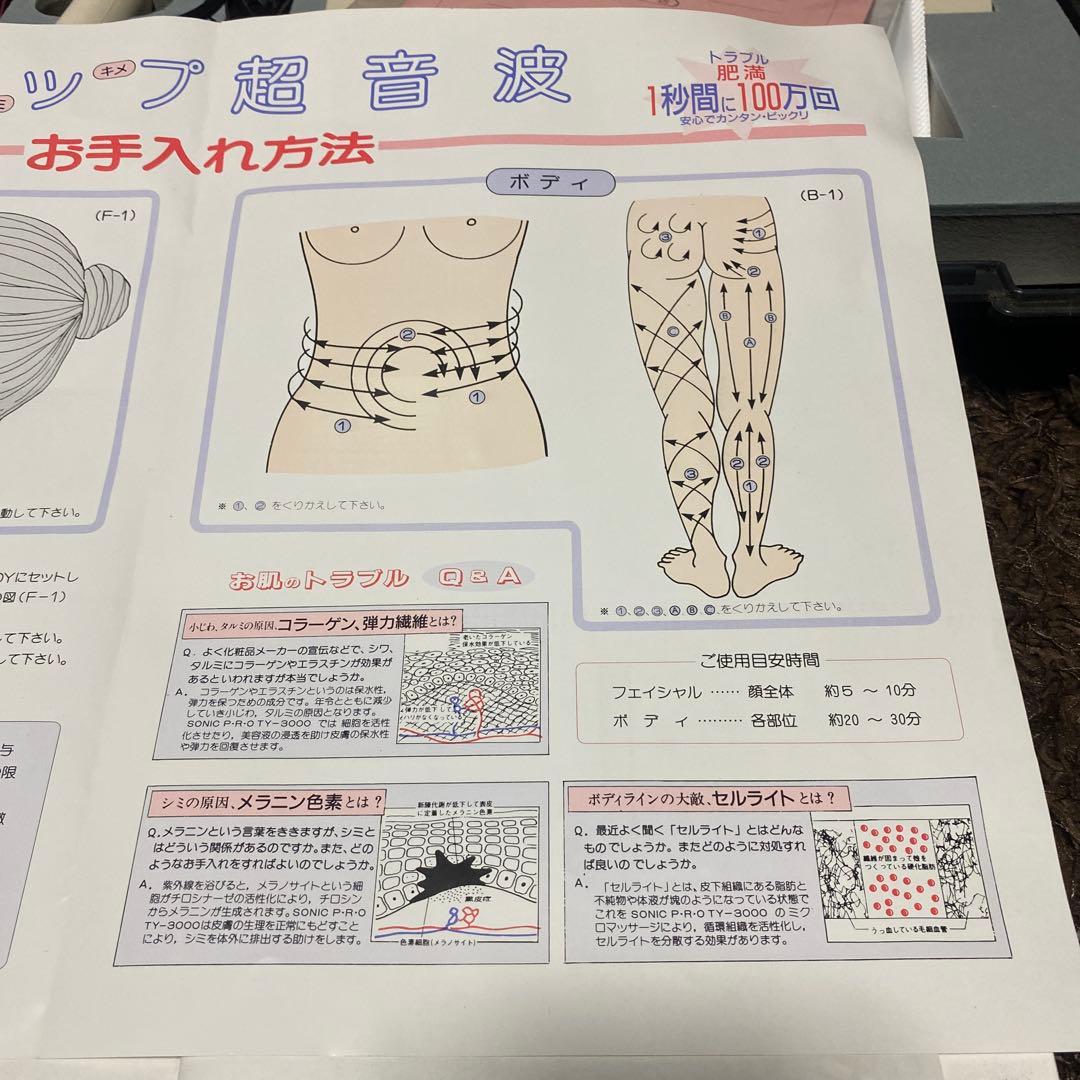 値下げ中【送料無料】 超音波美顔器ボディSONIC P.R.O TY-3000
