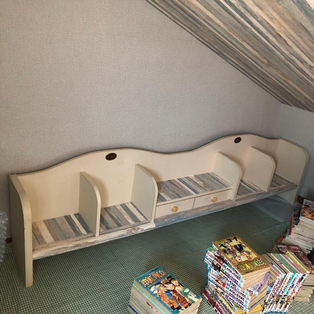 本立て　ロング　店舗什器　引き出しつき本立て　オブジェ