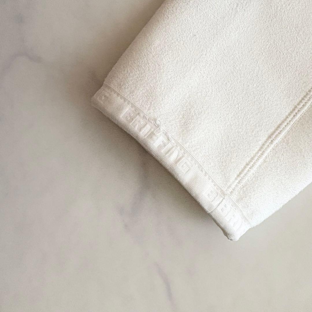 ブリーフィング BRIEFING フード パーカー スエード ロゴ 白 ✨美品