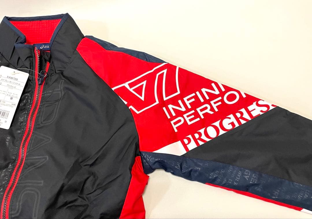 アシックス【Ｍ】XAW720-XAW820 ウォーマー上下組 ブラック 黒