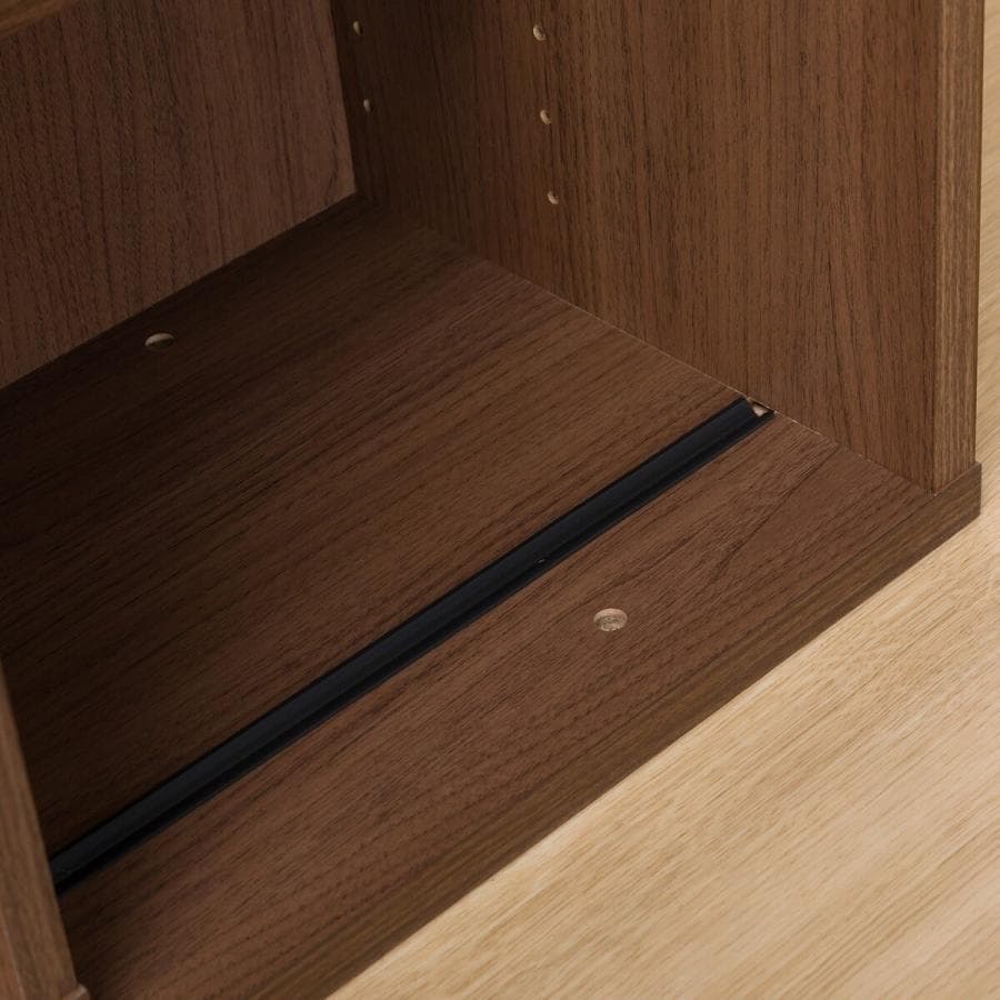 ニトリ 本棚 スライド式 テイルI 100MBR 幅100×奥行30×高90cm