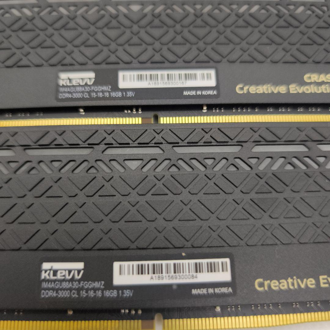 y*o様 KLEVV CRASS2 DDR4 32GBメモリ ジャンク品
