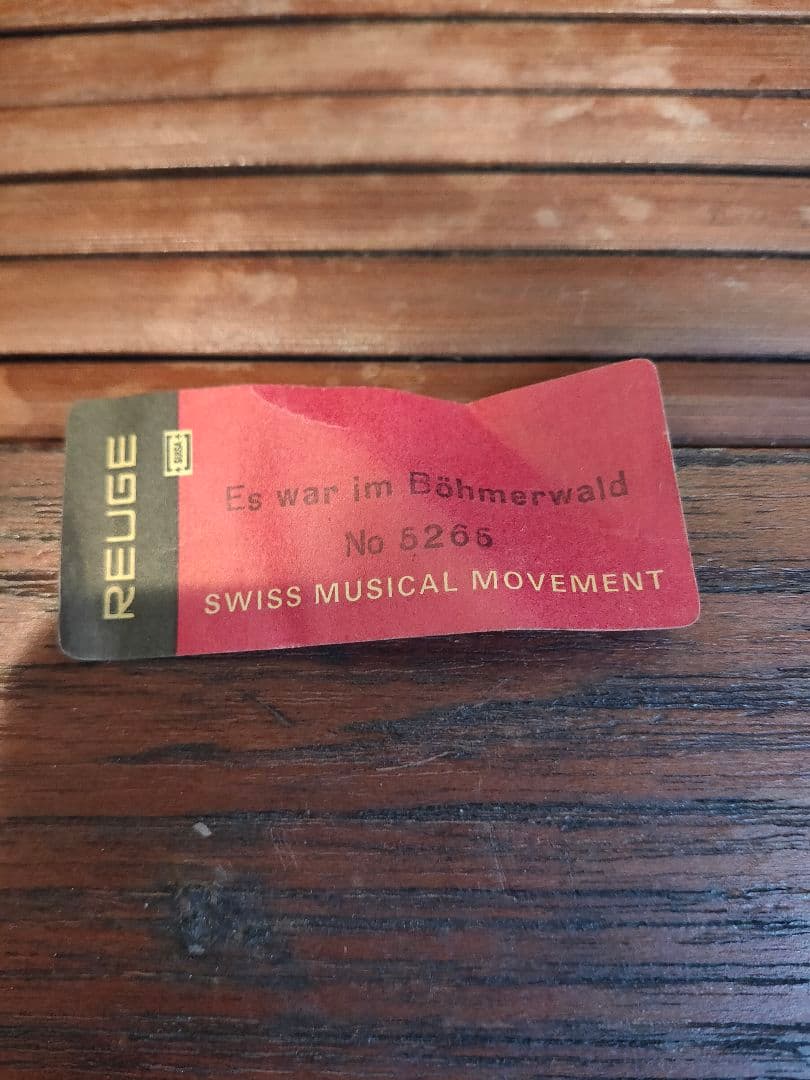 ヴィンテージ　旧西独製　シュタインバッハ　木製　煙出し人形　オルゴール付き