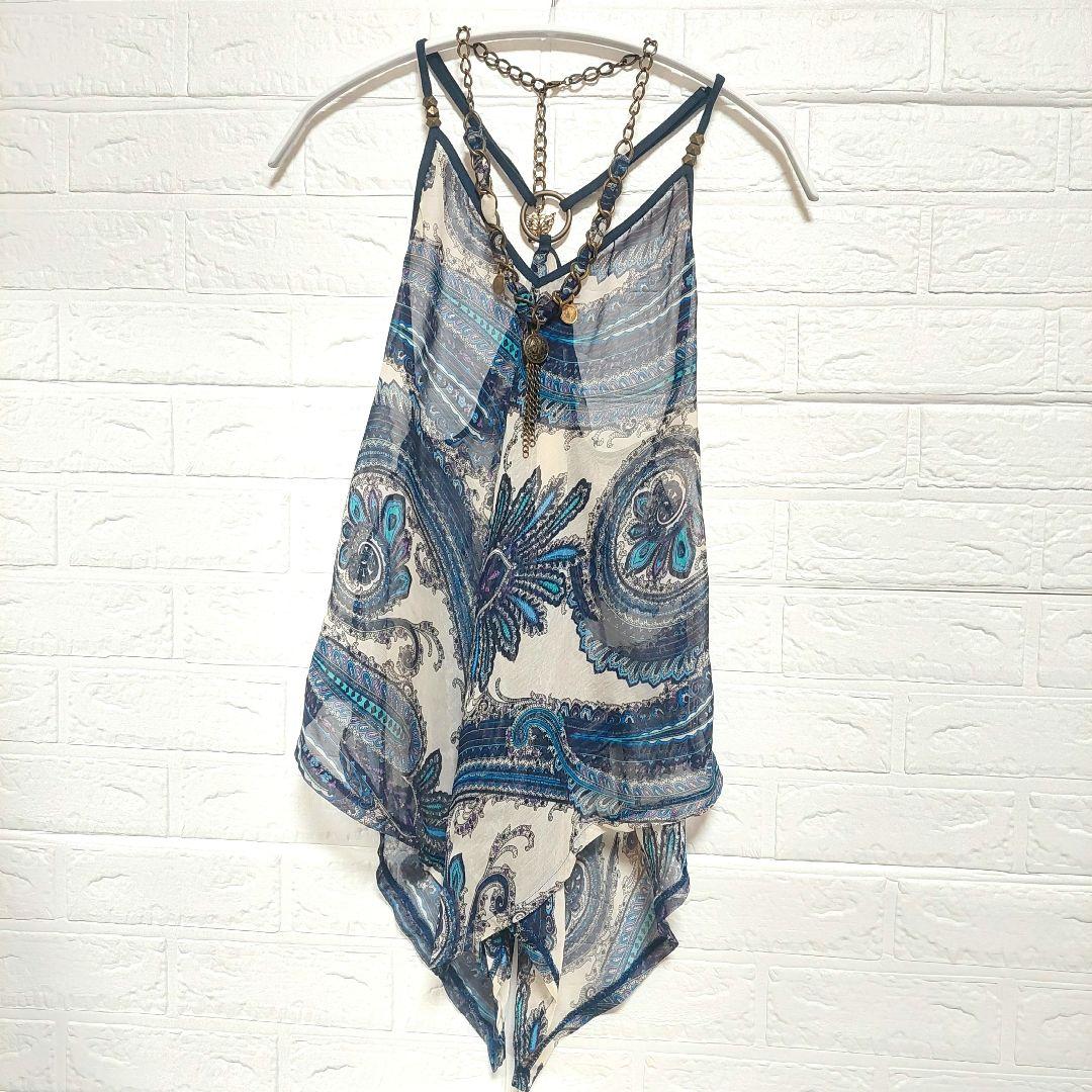 【d.i.a.】 ペイズリー柄ネックレスつきキャミソール　y2k 平成ギャル