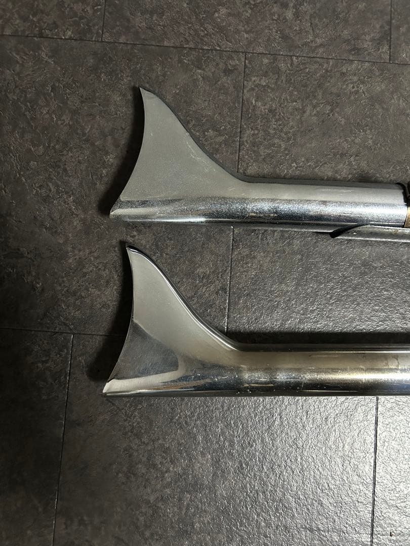 フィッシュテールマフラー　ハーレー　ナックル　パン　ショベル　エボ　ソフテイル