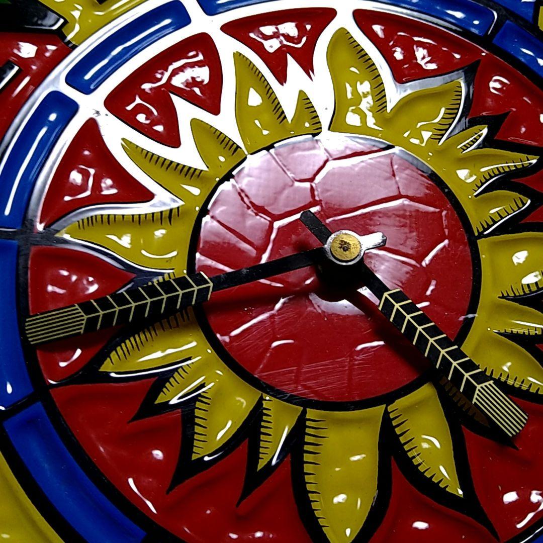 動作確認済サントリー SUNTORY OLD ステンドグラス風 置時計