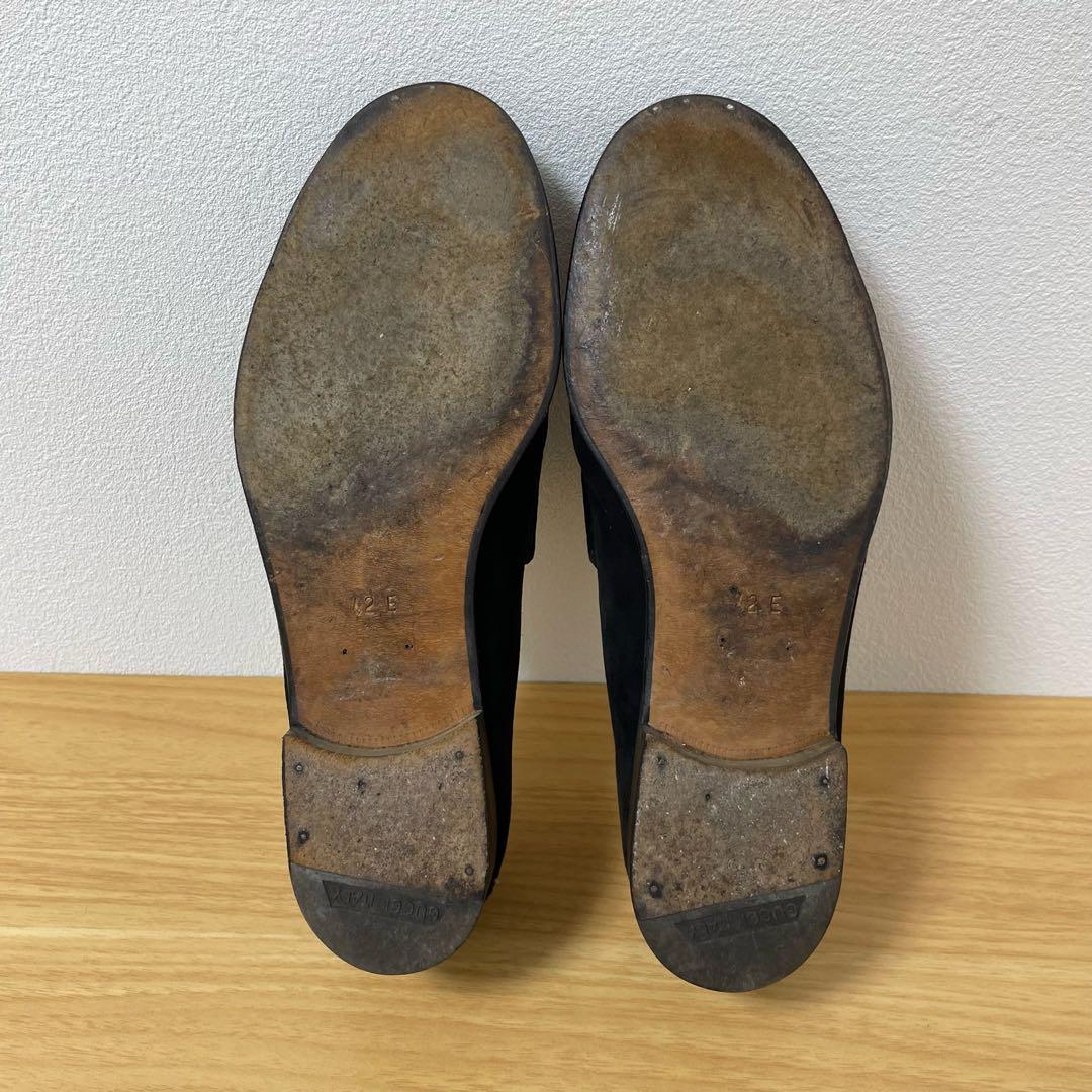 グッチ　ホースビットローファー　スエード　ブラック　42