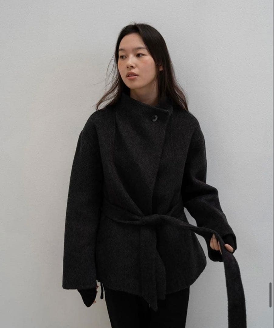 ジャケット・アウター Ohotoro Ecru Half Coat charcoal