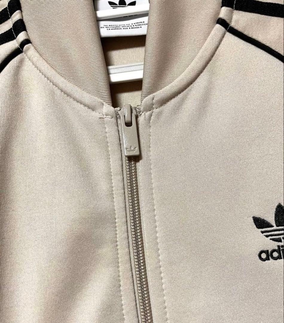 adidas 希少カラー アディダス トラックジャケット トレフォイル ベージュ