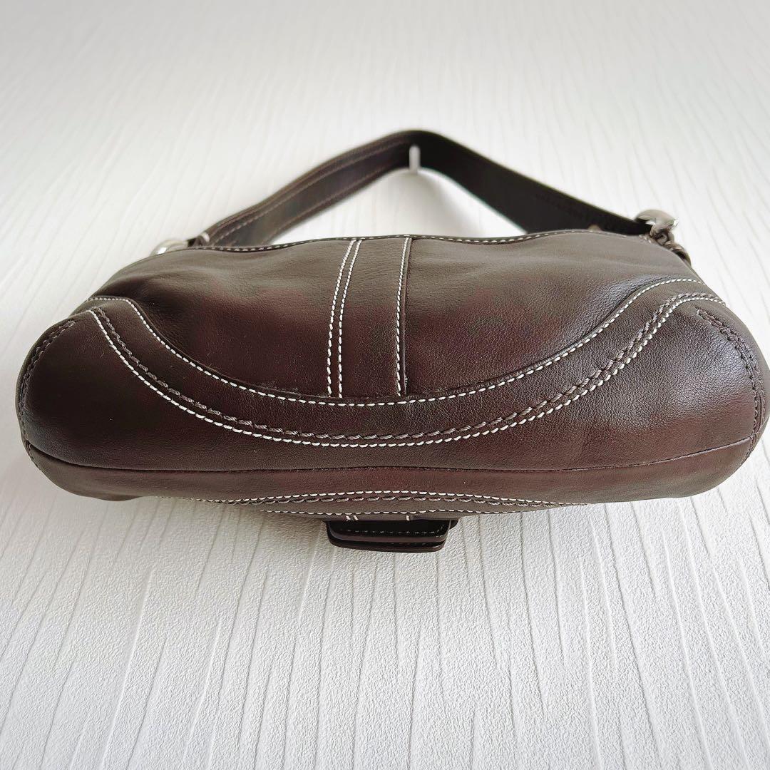 コーチ ソーホー ワンショルダーバッグ オールレザー ブラウン Y2K