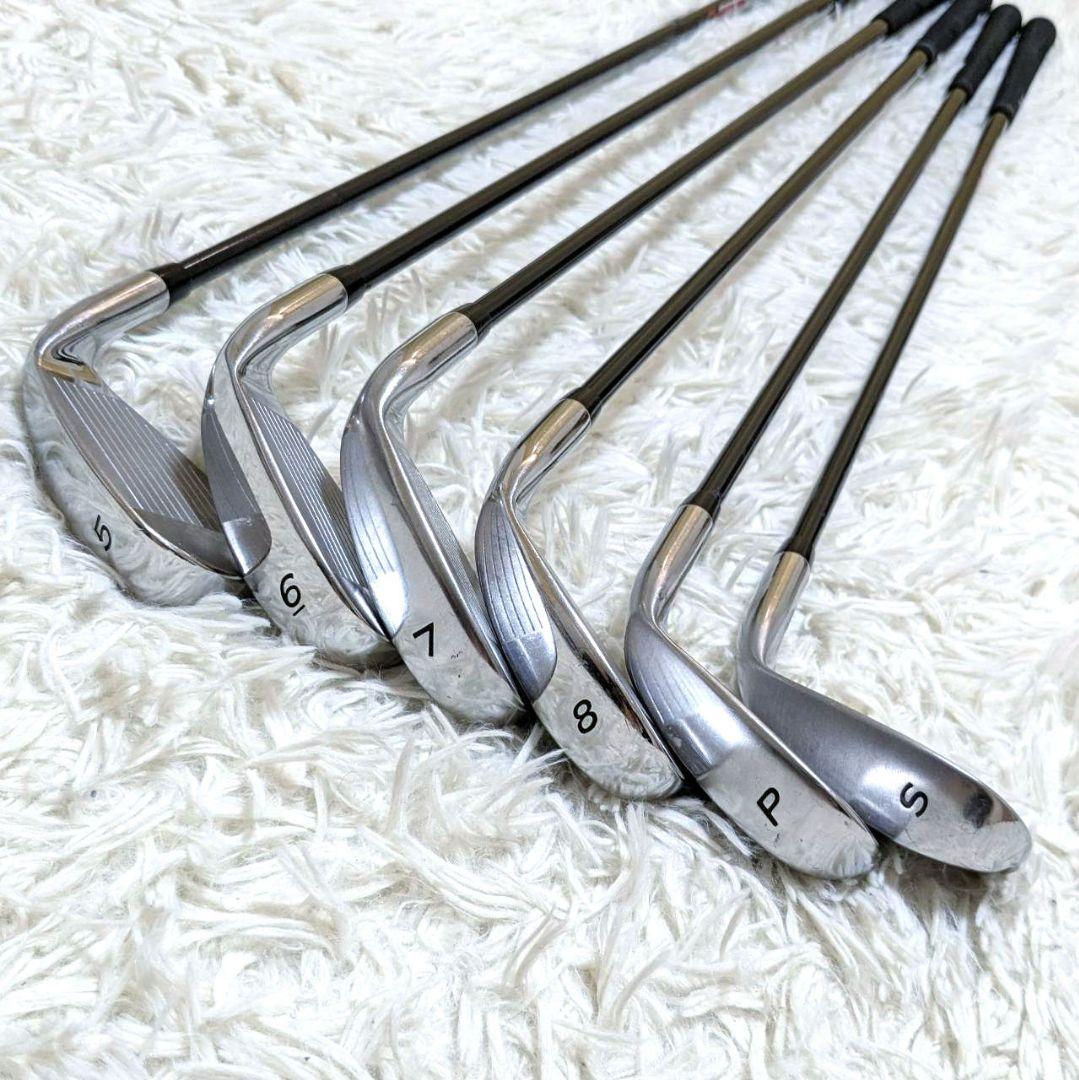 左利き レフティ IGNIO メンズアイアン 6本セット FLEX R カーボン