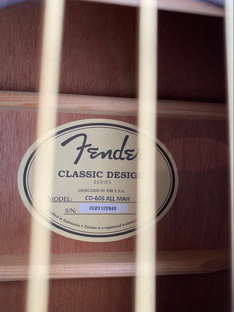 FENDER CD-60S ALL MAH アコースティックギター