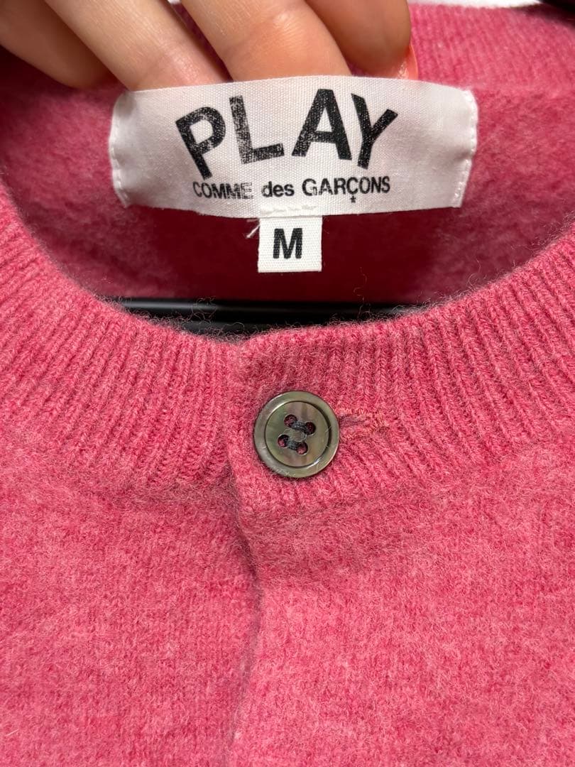 PLAY Comme des Garçons ピンク カーディガン M