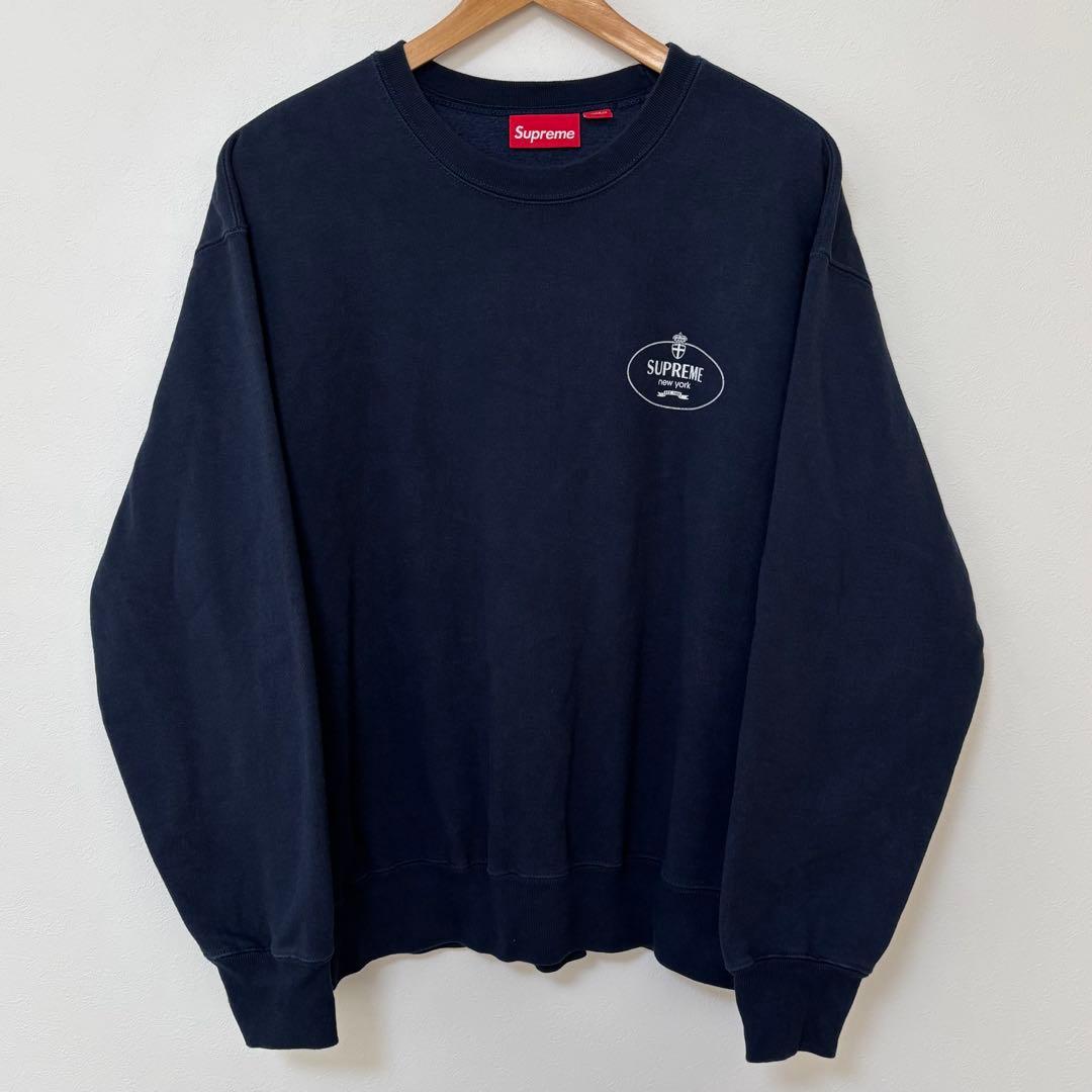 【極希少】Supreme Crest Crewneck ネイビー プラダ 大人気