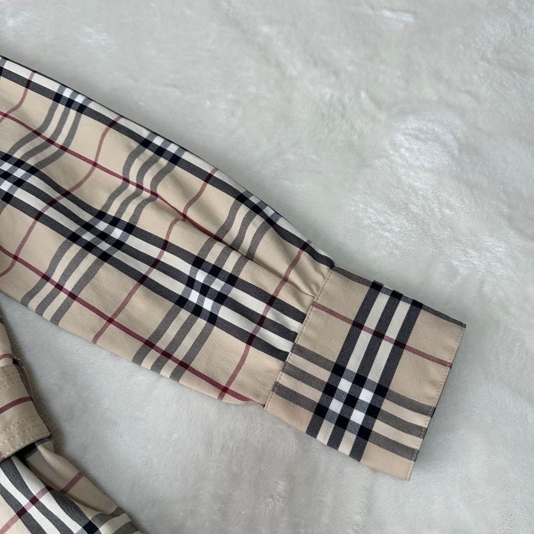 BURBERRY バーバリー ノバチェック ベルト付き シャツ 長袖 比翼 38
