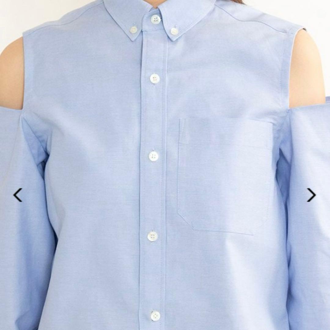 完売商品　新品・未使用　タグ付き　HYKE　オックスフォード　肩開き　シャツ