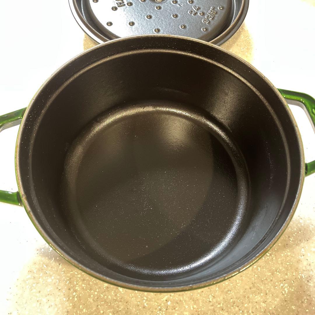 STAUB 両手鍋 24cm グリーン