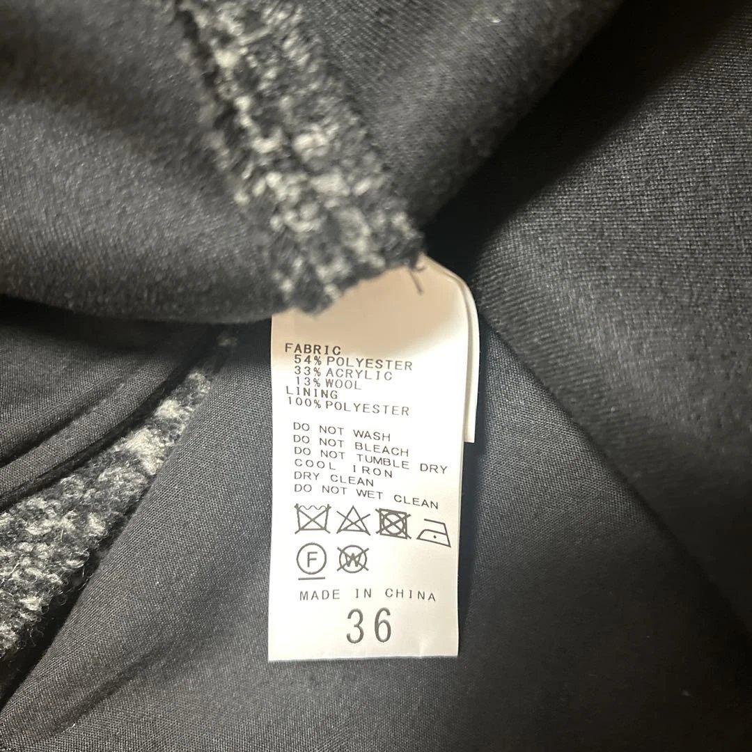 Spick & Span Wスライバーチェックハーフコート　グレー/36