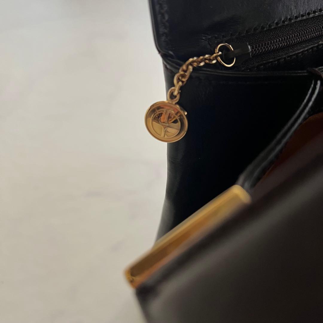 正規品 グッチ ショルダーバッグ ダークブラウン レザー 金具 ワンショルダー