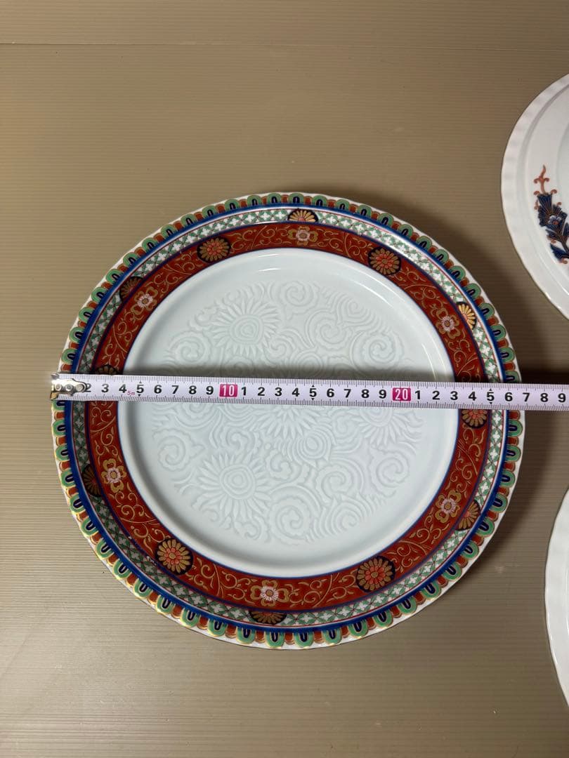 2812 林九郎窯　大皿　5客　27cm 未使用