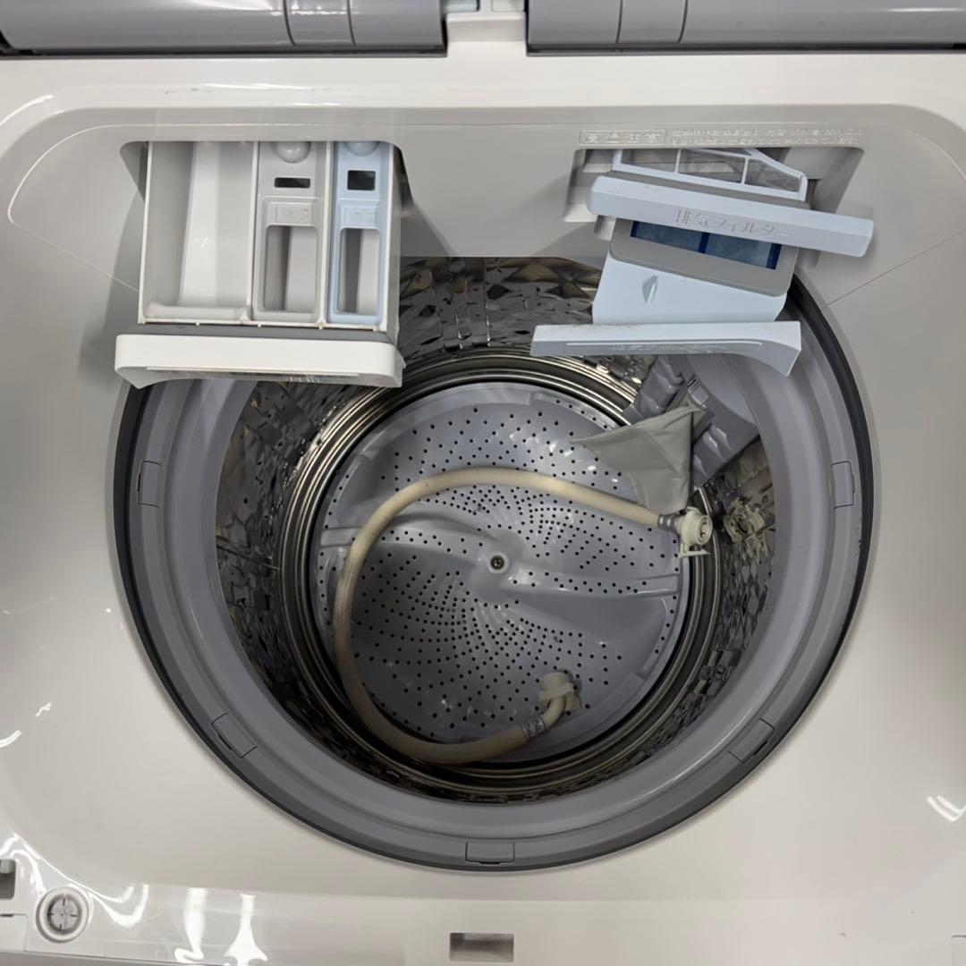 62★2019年製★シャープ　洗濯機　8KG 熱乾燥　インバーター　一人暮らし