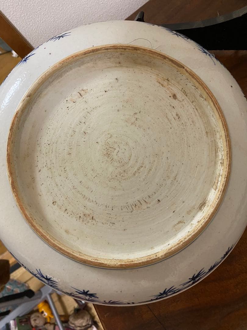 明末清初 大皿 唐物 花鳥 珍品 順治年製