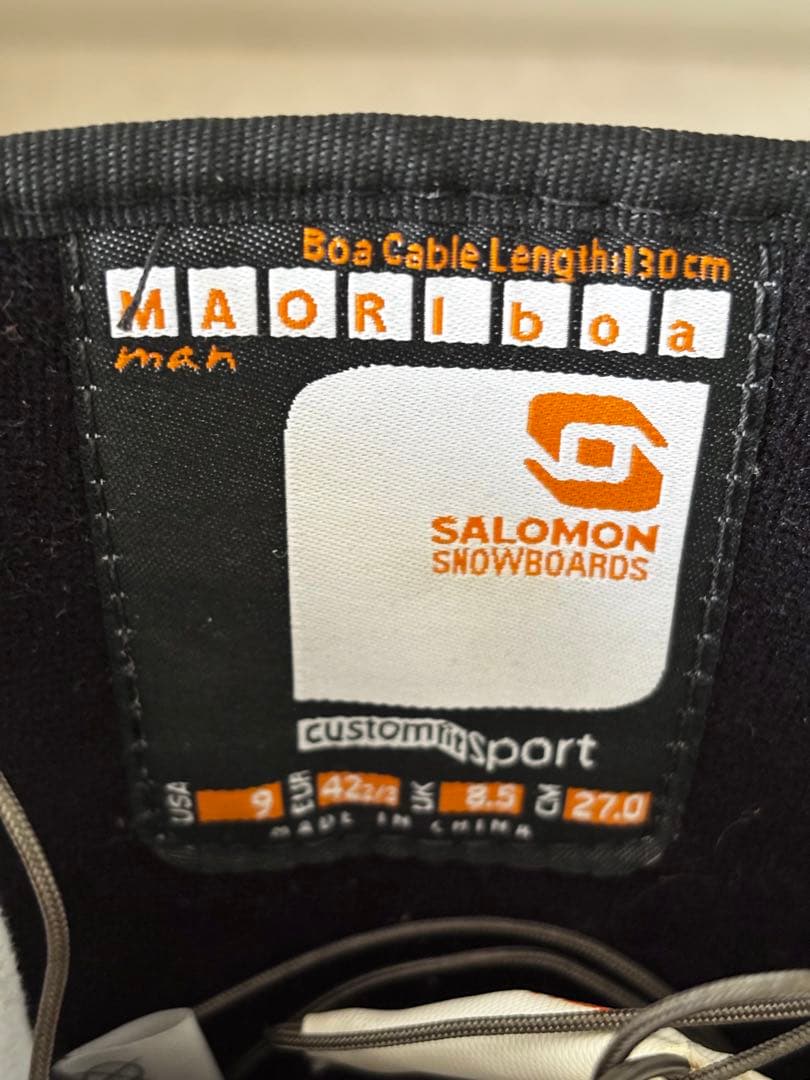 SALOMON ボアシステム ブラック スノーボードブーツ 27cm 美品