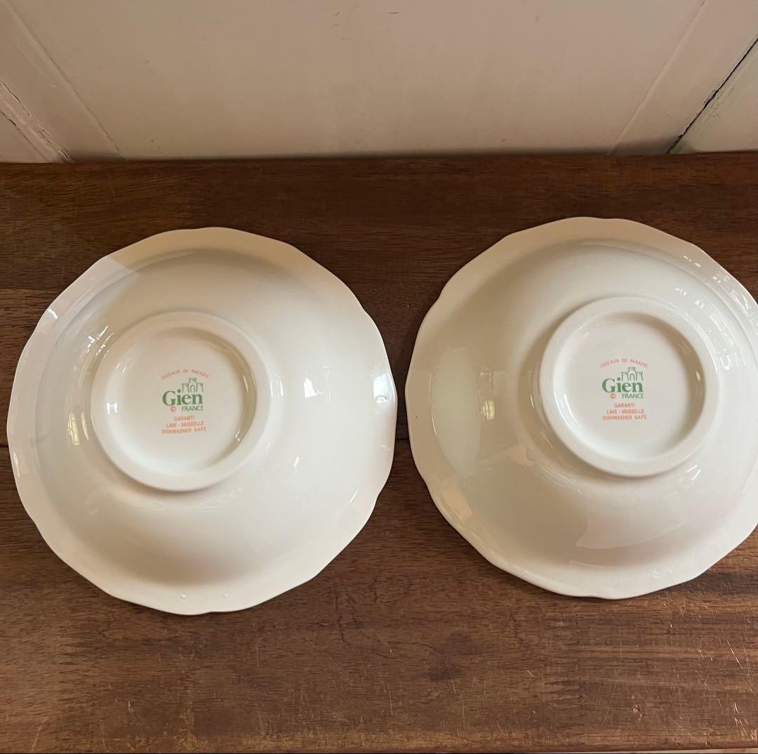 GIEN ジアン オワゾパラディ ボウル 2枚 サラダ スープ 鳥