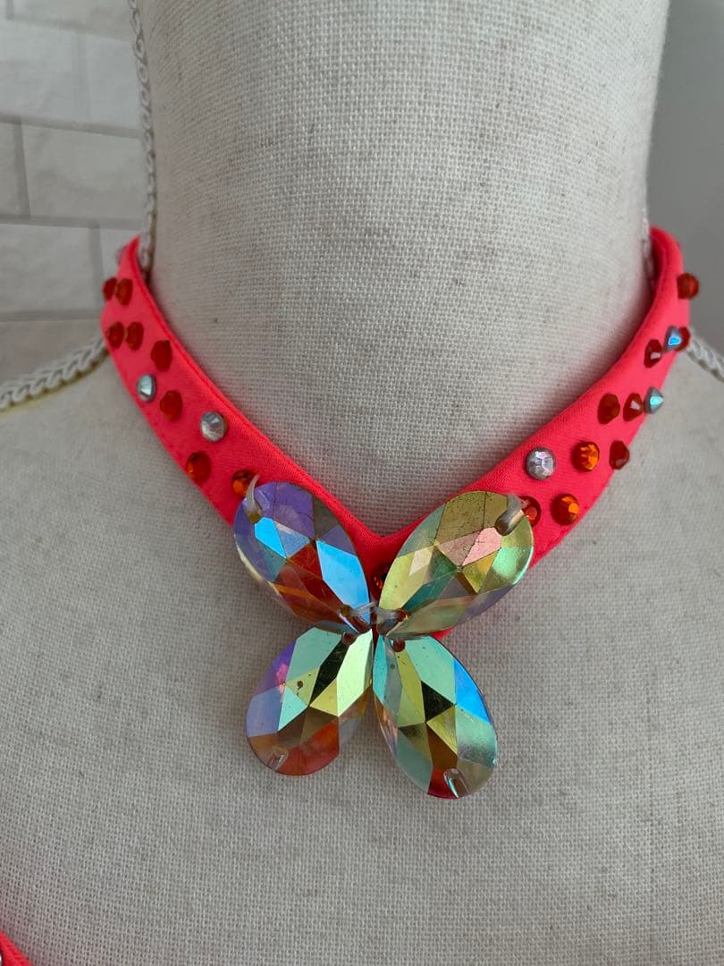 社交ダンスドレス ⭐️コーラルピンク　Mサイズ