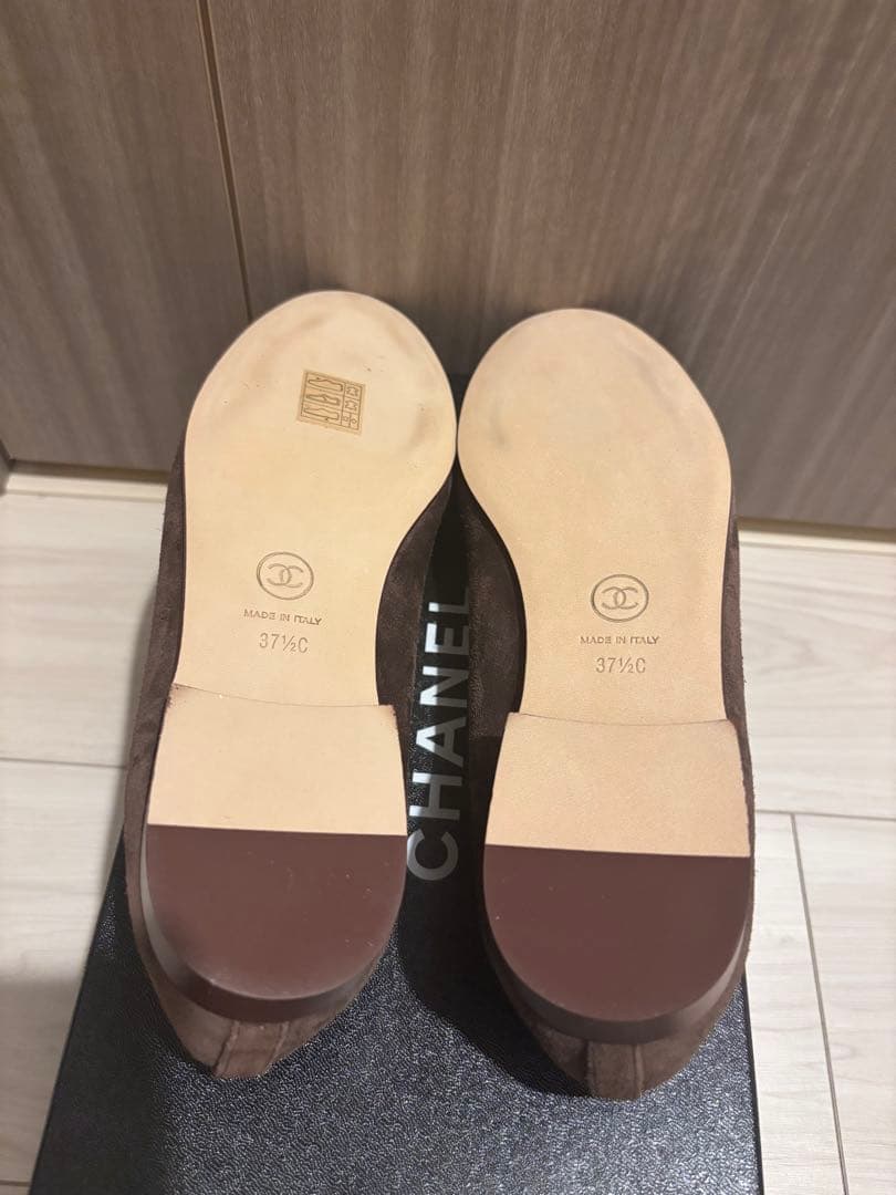 CHANEL リボン付きバレエシューズ