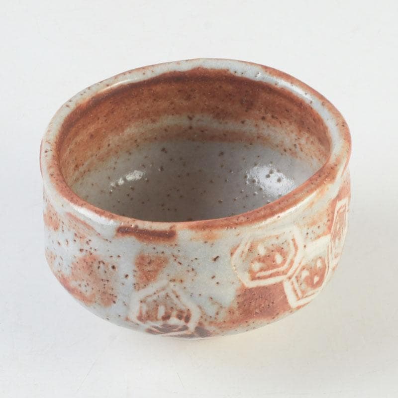 茶道具　加藤光右衛門作　鼡志野茶碗　共布共箱　C　9850