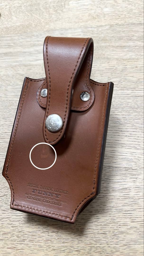 FUNNY ファニー モバイルケース クロコダイル　ブラウン　本革