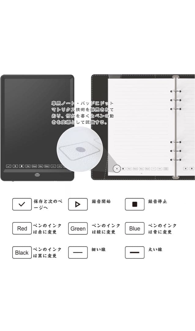 【新品、未使用】スマートペン 電子ノート デジタルパッドセット 66言語対応