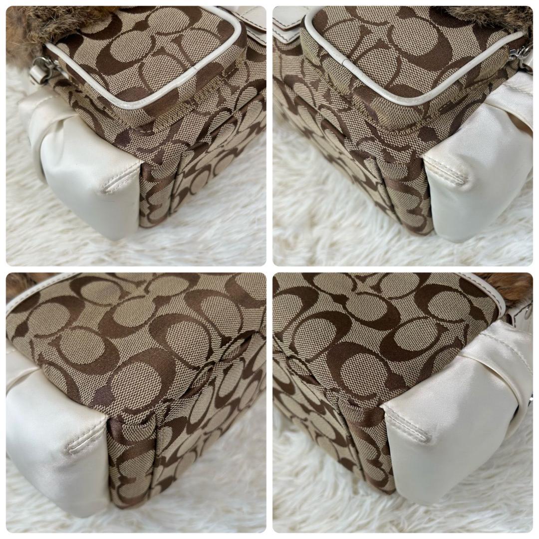 希少✨ COACH コーチ ソーホー ファー ワンショルダーバッグ キャンバス