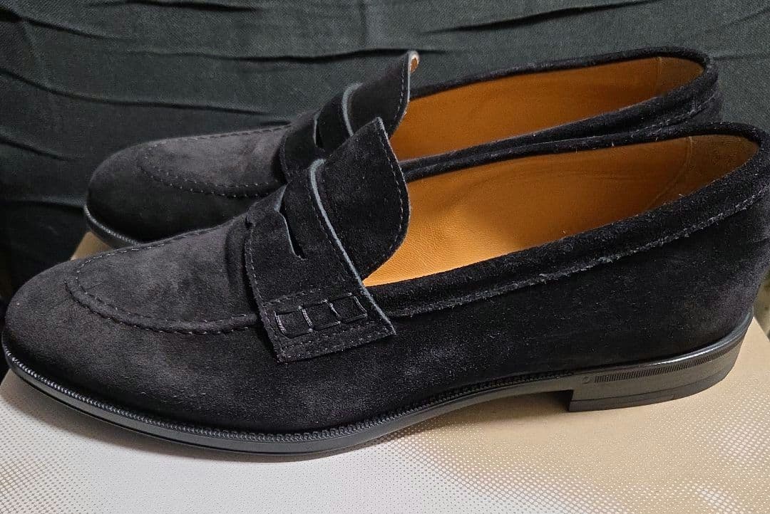 ​【美品】DOUCAL'S デュカルス スエード ローファー 42 黒