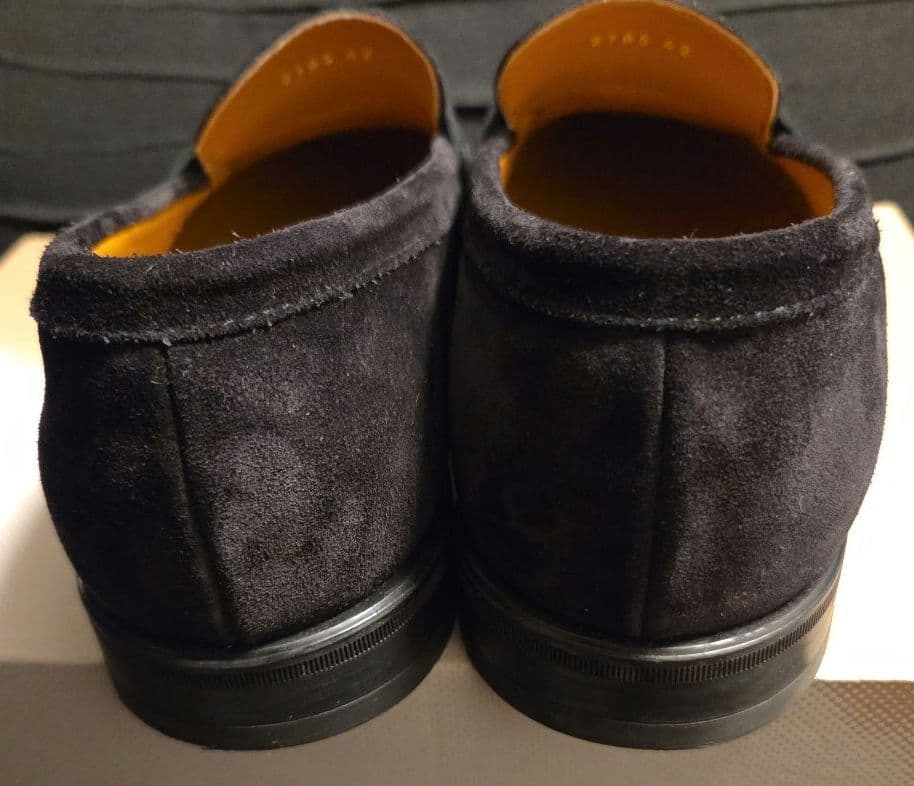 ​【美品】DOUCAL'S デュカルス スエード ローファー 42 黒