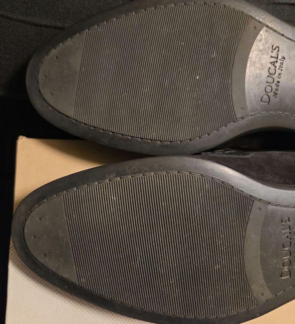 ​【美品】DOUCAL'S デュカルス スエード ローファー 42 黒