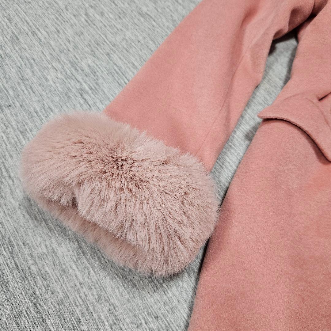 【みる】Darich ダーリッチ タックデザイン チェックコート ピンク