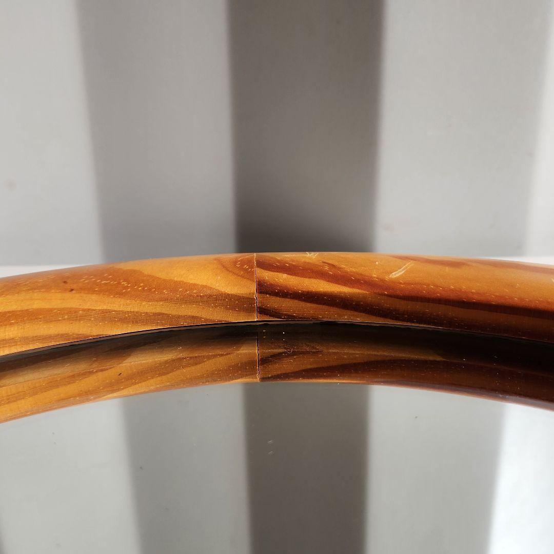 希少　ヴィンテージ　木製フレーム　オーバル　ウォールミラー 壁掛け鏡 天然木 鏡