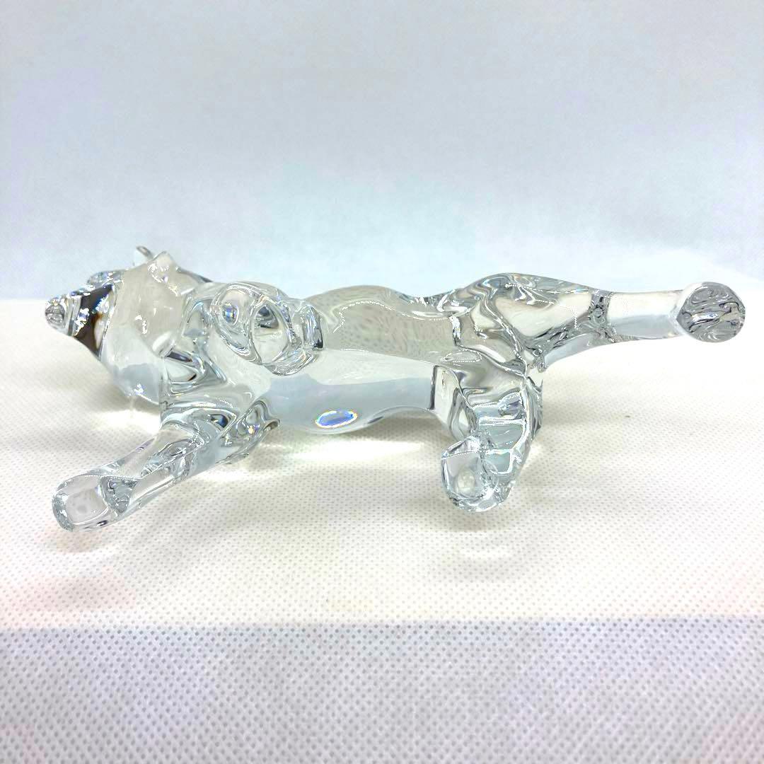Baccarat バカラ　犬の置物 秋田犬　クリスタルガラス