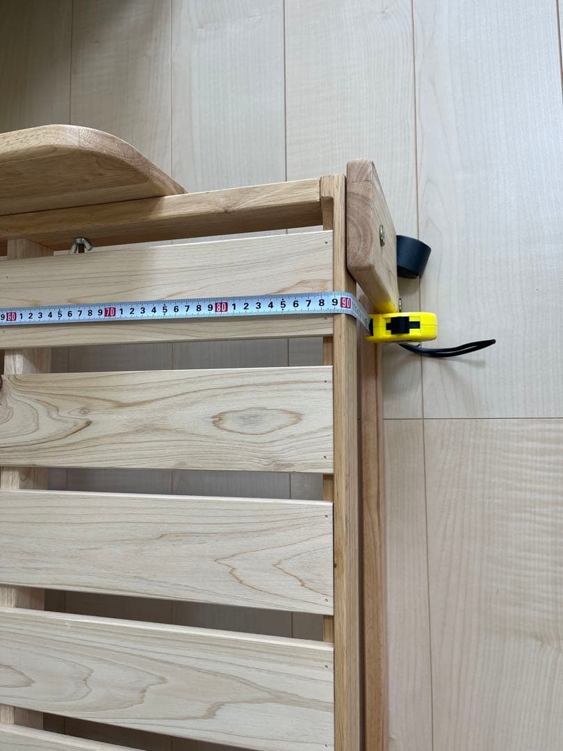 中居木工　2022/5 製造 折りたたみ式ひのきすのこベッド　ライトブラウン