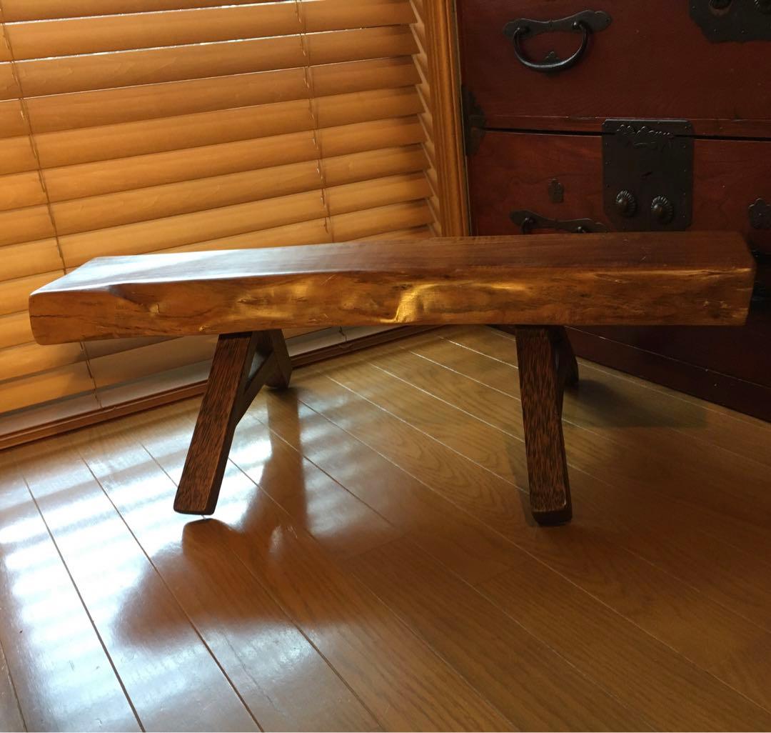 無垢材 天然木ミニベンチ