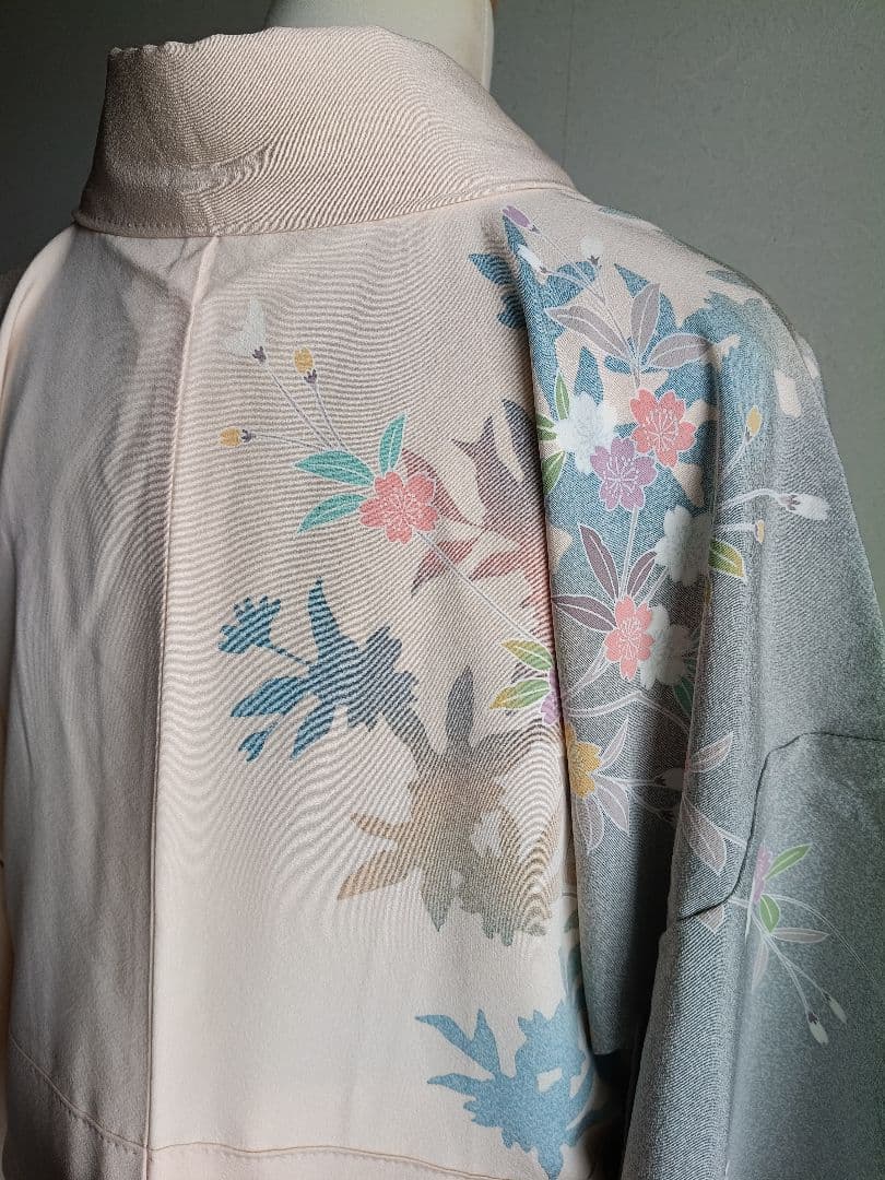 京加賀友禅訪問着 たたき模様 ろうけつ染め分け 光月の落款入り 美品 26B4