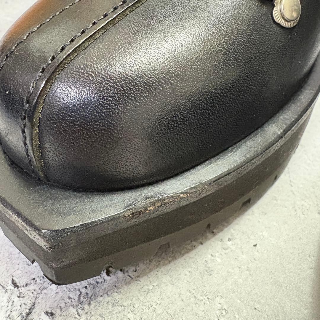 美品　サカイ　sacai (38) レースアップブーツ　バックジップ　レザー　黒