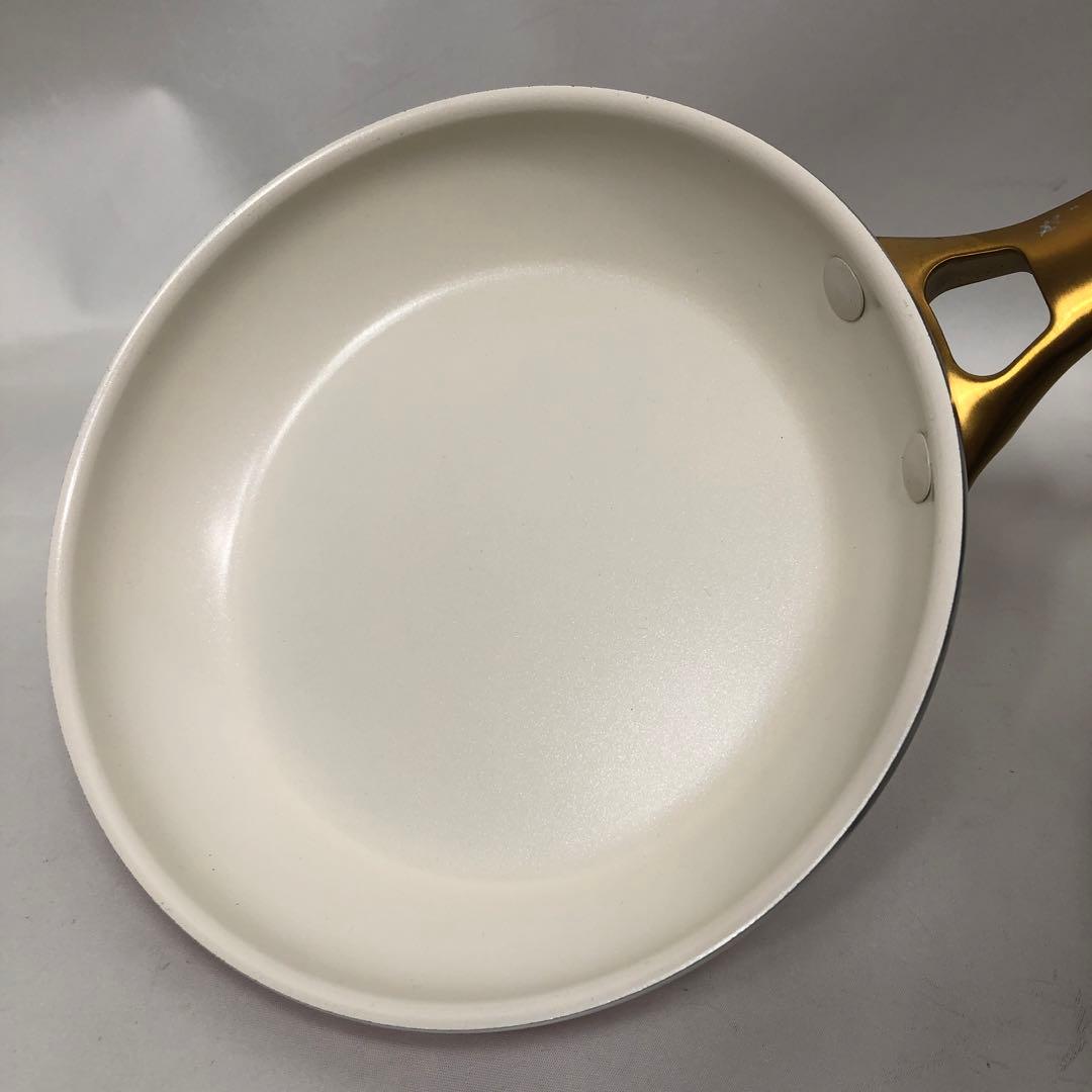 未使用 Greene Pan パドヴァフライパン 20cm ピンク ガラス蓋付き